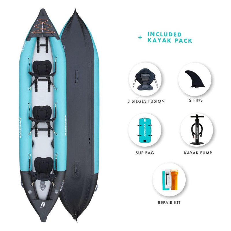 Découvrez le kayak gonflable Aquadesign Koloa 400 - kayak-online