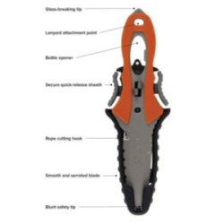 Couteau de sécurité kayak NRS Pilot Knife