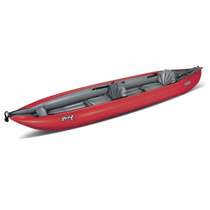 Kayak Gonflable Gumotex Twist 2 rouge et gris dispo chez kayak-online