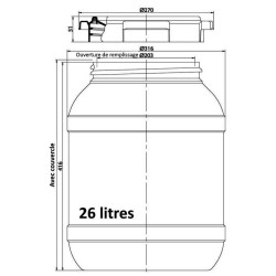 BIDON ETANCHE CURTEC 26 L BIDON ETANCHE CURTEC 26 L