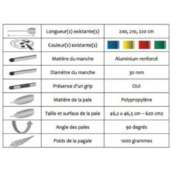 LOT DE PAGAIES KAYAK EGALIS TWIN EVO Junior