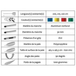 LOT DE PAGAIES KAYAK EGALIS TWIN EVO Junior