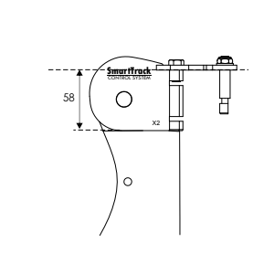 Gouvernail relevable pour Kayak Surfski